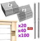 Stainless Steel Lag Screw Fittings L&R Balustrade Kit For Timber Terminal Swage