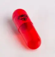 300 x Empty Gelatin Capsules Size 1 Joined - Red Super caps