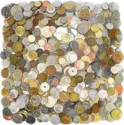 5lb CIRCULATED World FORIEGN Coins,Heavier,Larger,Older,A Mix of Old and New!World Coin Collection Set.NO Tokens.