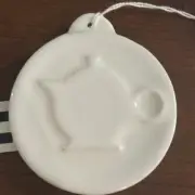 Fiesta Ware Ornament Embossed White HLCCA Exclusive Teapot only 144 made