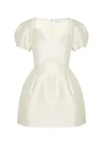 DE LA Vali Cannoli Satin-twill Mini Dress - Ivory - 10 (UK10 / S) 10 (UK10 / S)