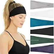 [Generic] Women's Headbands Athletic Yoga Workout Sports Exercise Elastic Non Slip Sweatbands Women Summer Cloth Hair Bands Plain Colors
