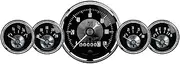 Auto Meter 2003 Prestige Black Diamond Wheel Odometer Gauge - 5 Piece
