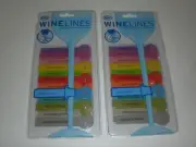 ID TAGS FOR YOUR STEMWARE WINELINES LOT OF 2 PACKS ( 24 TAGS )