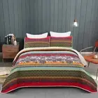 229cm*249cm 3pcs Soft Stripes Bohemian Bedspread Set Breathable Soft Bedding
