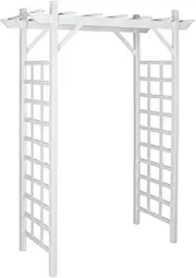 Pearington 10-00003 Square Lattice Garden Arbor, White