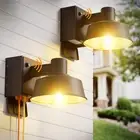 Ehaho Porch Lights with Outlet Dusk to Dawn Outdoor Light with Outlet Built-