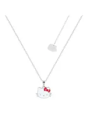 [Couture Kingdom] ECC Sanrio Hello Kitty Head Enamel Fashion Necklace 47cm in Silver
