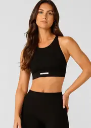 [Lorna Jane] Sculpt and Support Sports Bra in Black, Size - Small S Black
