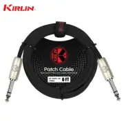 Kirlin 6FT 1/4" TRS Plug to Same 20AWG Stereo Patch Cable AP-209 PR-06