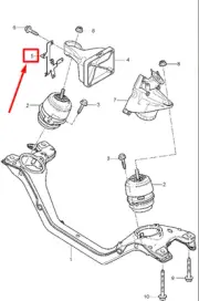 PORSCHE CAYENNE 92A Engine Mount Support Bracket 95560720811 NEW GENUINE
