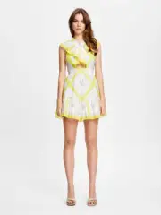 NWT Alice McCall 'LA Girl' Citrus Yellow Mini Dress - AU 8, US 4
