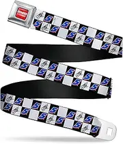 [Buckle-Down] Hendrick Motorsports Seatbelt Buckle Belt Kyle Larson Autograph #5 Checker Logo, Blue