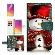 Snowman TPU Phone Wallet Case Cover For New Optus X Start 2 - 21390