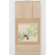 Gh21-9390 Tom Shinsei Tokunaga Kanrin Hanging Scroll Silk Handwritten Aofusa Mou