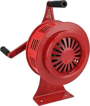 Hand Crank Siren Horn, Emergency Safety Manual Siren, Manual Operated Metal Alarm for Emergency, 125dB (red)
