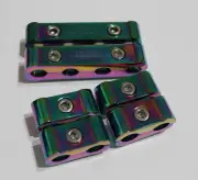 6PC SPARK PLUG WIRE BILLET SEPARATOR V8 V6 ENGINE DIVIDER HONDA ACURA NEO CHROME