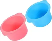 ELAYARD 2pcs Silicone Wax Warmer Liner Bowl Foldable Non-stick Wax Pot for Hair Removal Heat-resistant Silicone Liner Versatile Therapy Mixing Bowl