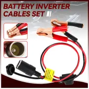 12 V Car Battery To Female Cigarette Lighter Adapter Socket Alligator Clip Clamp
