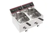 YOPOWER 16L Electric Deep Fryer 2500W+2500W Silver