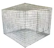 Bird Cages 1/2" x 1" galvanized wire with a drop down door 18" Tall Galvanized
