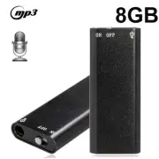 8GB Voice Recording Device Mini Audio Sound Recorder MP3 Player 5-6 Hour Battery