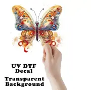 Cassandra Butterfly UV DTF Transparent Sticker / Decal