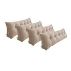 4X 120cm Beige Triangular Wedge Bed Pillow Headboard Backrest Bedside Tatami Cus