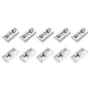 Roll in Spring T Nuts (M3x14mm) 15Pcs, Carbon Steel Spring Loaded T Nut