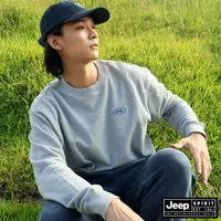 在飛比找momo購物網優惠-【JEEP】男裝 吉普車圖騰純棉百搭長袖T恤(灰色)