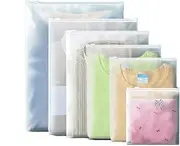[Smozer] Smoer 50 Pcs 14x18 inch Plastic Bags for Clothes, 2 Gallon Frosted Zipper Poly Bags for Packaging, Storage and Travel, Closet Organizer, Bulk Toys, Mailing