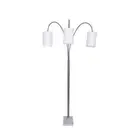 Sarantino 3-Light Metal Arc Floor Lamp - Nickel & Marble Finish Nicke/Marble