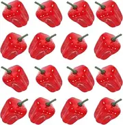 Yardenfun Unforgettable 20pcs Mini Artificial Peppers Simulation Food Models for Garden Desk Shop Window Decor