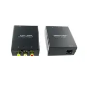 3 RCA Composite Video Stereo Audio AV Extender Kit via Cat5 Cat6 Ethernet