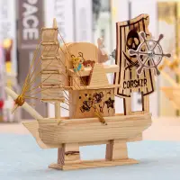 在飛比找蝦皮購物優惠-創意手工木質工藝品發條帆船八音盒學生個性趣味生日禮品桌面擺件