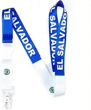 El Salvador Flag Lanyard Keychain - ID Lanyard for Keys Badges Fob - ID Holder