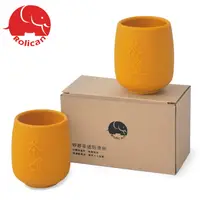 在飛比找PChome24h購物優惠-Rolican樂立康矽膠茶道防燙杯(黃色二入組)