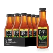 Pure Leaf Iced Tea Sweetened Real Brewed Black Tea Lemon 18.5 Fl Oz Pack of 12