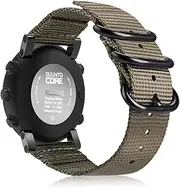 [FINTIE] for Suunto Core Watch Band, Premium Woven Nylon Sport Strap with Metal Buckle for Suunto Core Smart Watch, Desert Tan