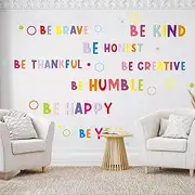 Zercart Inspirational Wall Decal Motivational Wall Sticker, Colourful Inspirational Quotes Wall Decal Peel and Stick Wall Art Stickers, for Library Classroom Nursery Kids Decoration