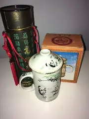 Trad. Chinese Tea Infuser w/ Lid + Loose-leaf Tea For Brewing And Steeping New!!