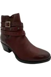 Miz Mooz Leather Ankle Boots Kerry Merlot