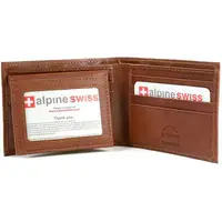 在飛比找森森購物網優惠-【Alpine Swiss】2016時尚雙折2合1信用卡棕色