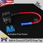 35x 16 Gauge Copper Add-A-Circuit ATC/ATO Blade Piggy Back Style Fuse + 1A - 40A
