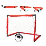Foldable Kids Football Soccer Garden Goal Set Nets Ball Toys Indoor Ou