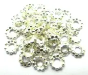 175 PCS 6MM SOLID COPPER BALI BEAD CAP STERLING SILVER PLATED 256