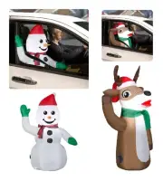 Gemmy Car Buddy Airblown Inflatable 3 Feet Christmas SNOWMAN OR REINDEER