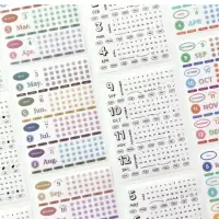 在飛比找蝦皮購物優惠-韓國 Diary date 貼紙包 貼紙 日期貼紙 數字貼紙