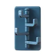 6PC ABS Creative Wall Hanging Nail-free Door Hook Bathroom Kitchen Hanger Dark Blue