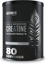 BIRDMAN Micronized Creatine Monohydrate Powder, Muscle Recovery, Caffeine Free,